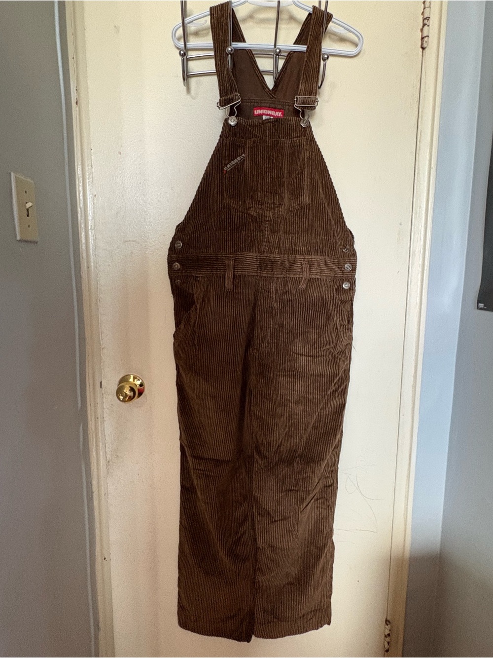 UNIONBAY Brown Corduroy Bib Overalls Jumpsuit